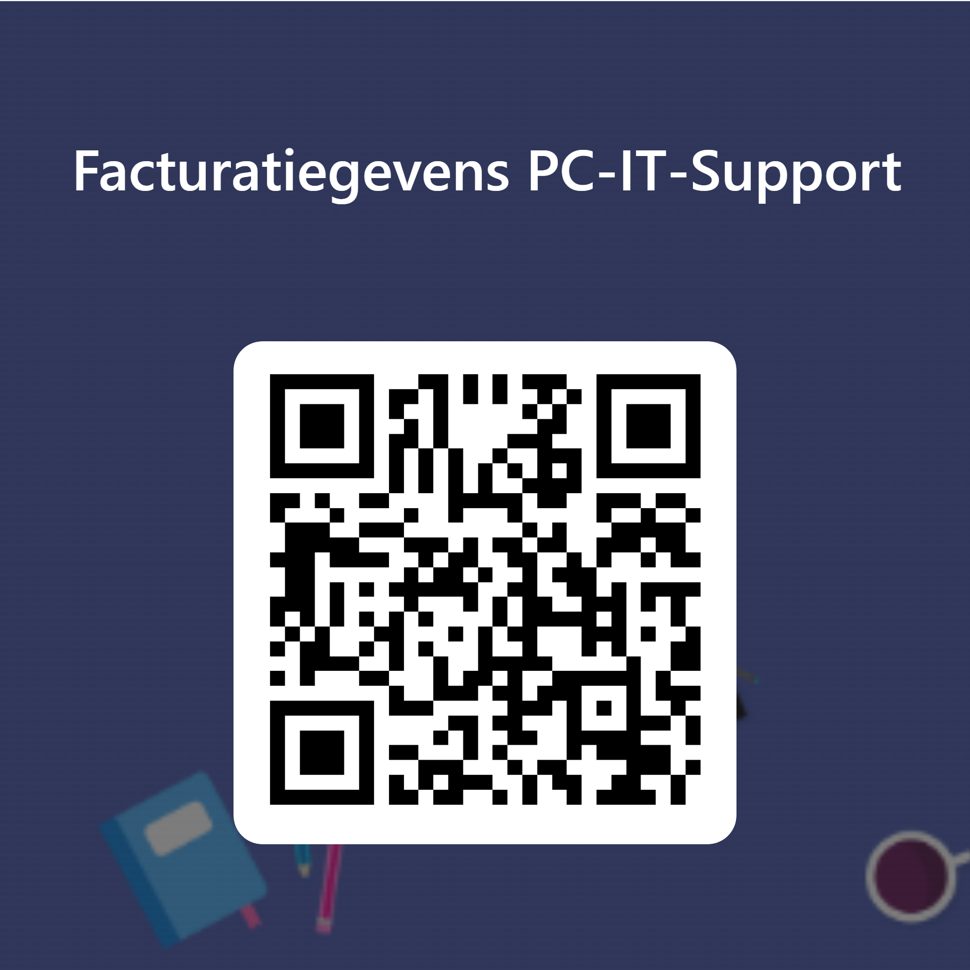 QRCode voor Facturatiegevens PC IT Support